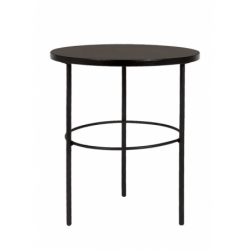 Table basse Radisson Noir rond - 50x50x50cm