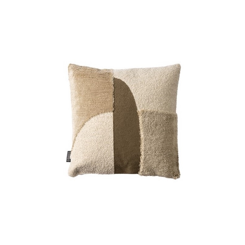 Coussin Collins Beige/Marron - 50x50cm